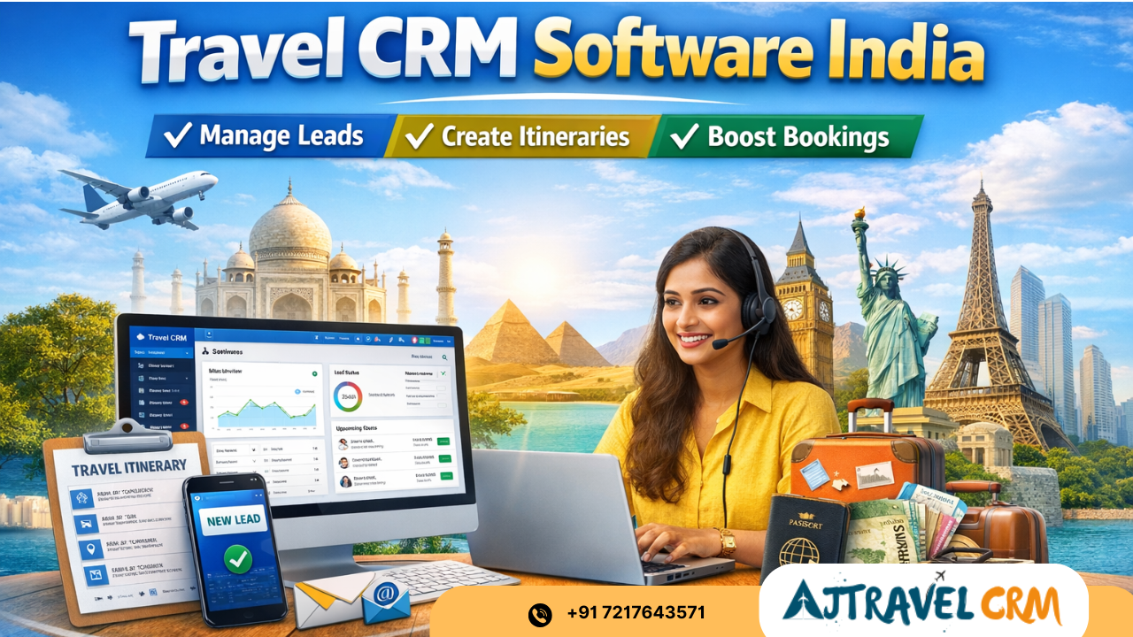 Best Travel CRM Software India for Travel Agencies | AJ Travel CRM